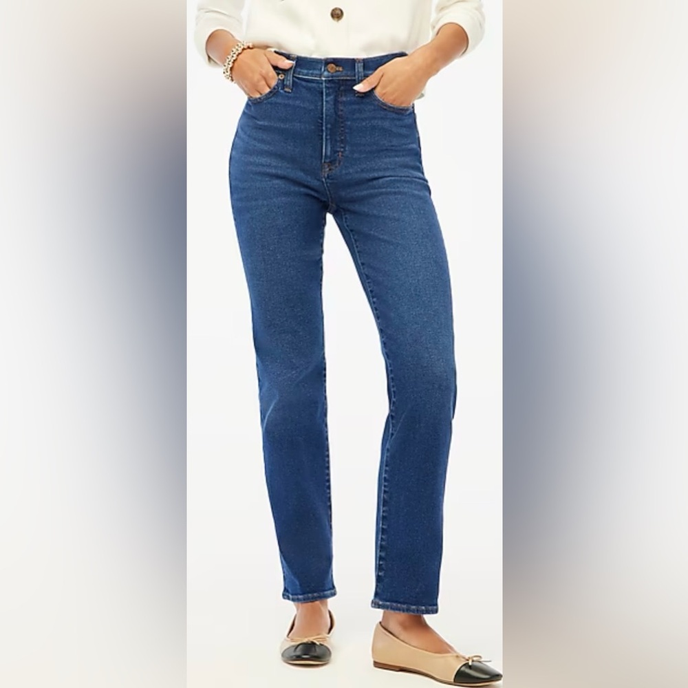 J. Crew Womens Essential Straight Jean In All day Stretch Size 28